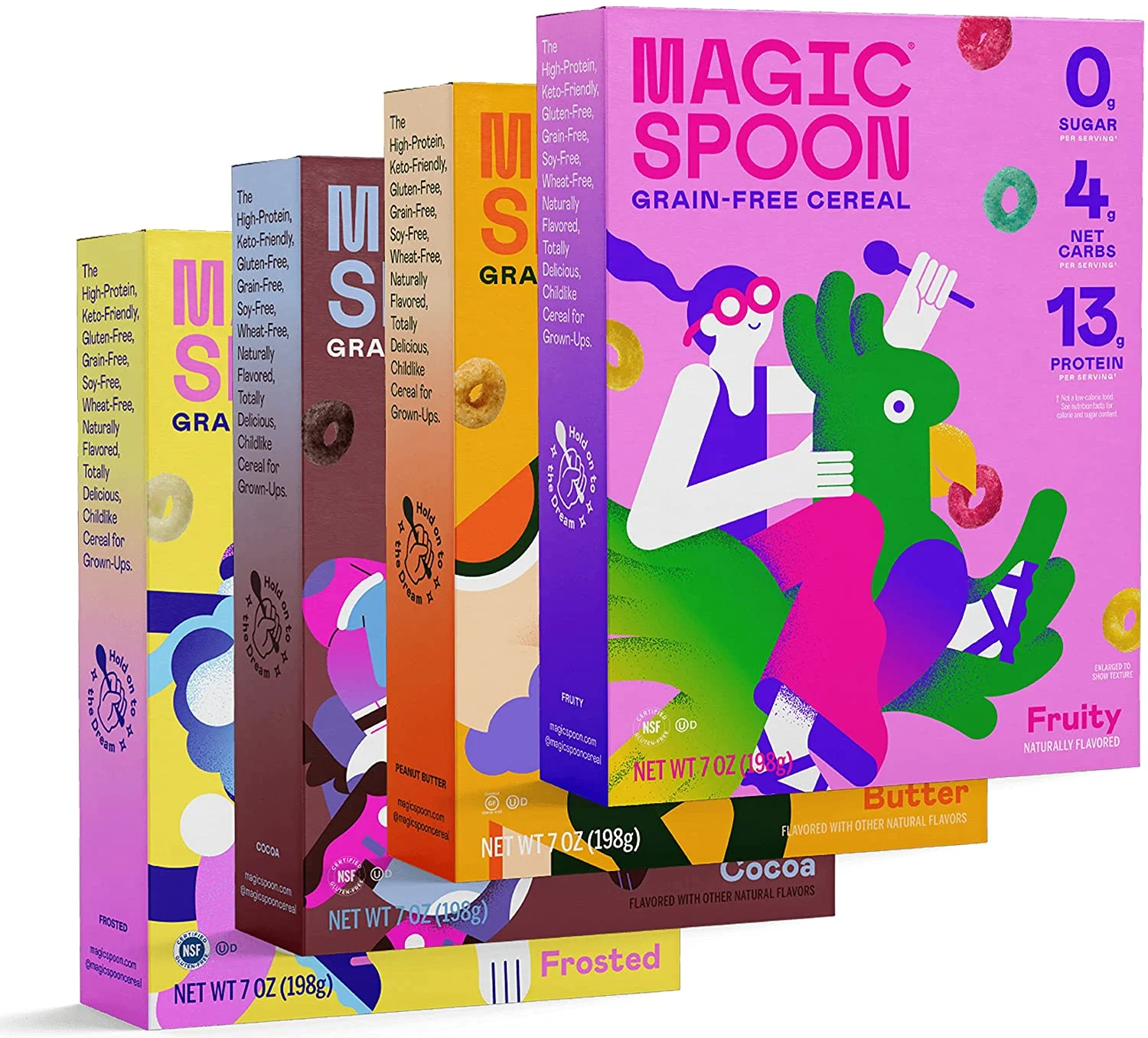 Magic Spoon Cereal – Variety 4-Pack of Cereal – Keto