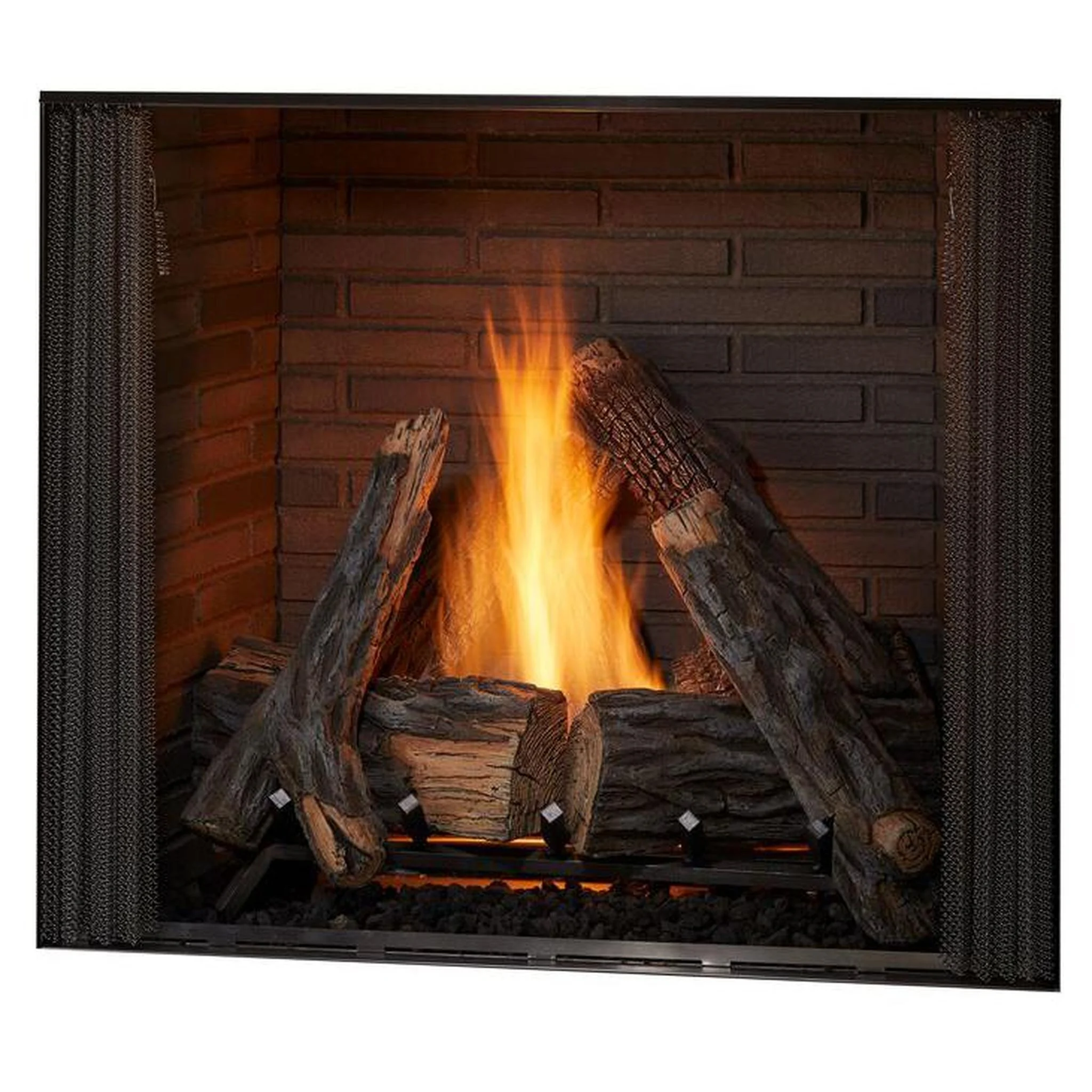 Majestic Courtyard 36" Traditional Outdoor Vent-Free Natural Gas Fireplace With Traditional Stacked Concrete Refractory and IntelliFire Ignition System