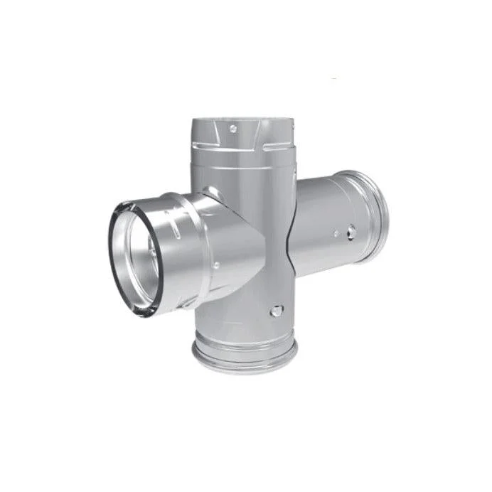 Majestic PelletVent Pro 3" Double Tee With Clean-Out Tee Cap