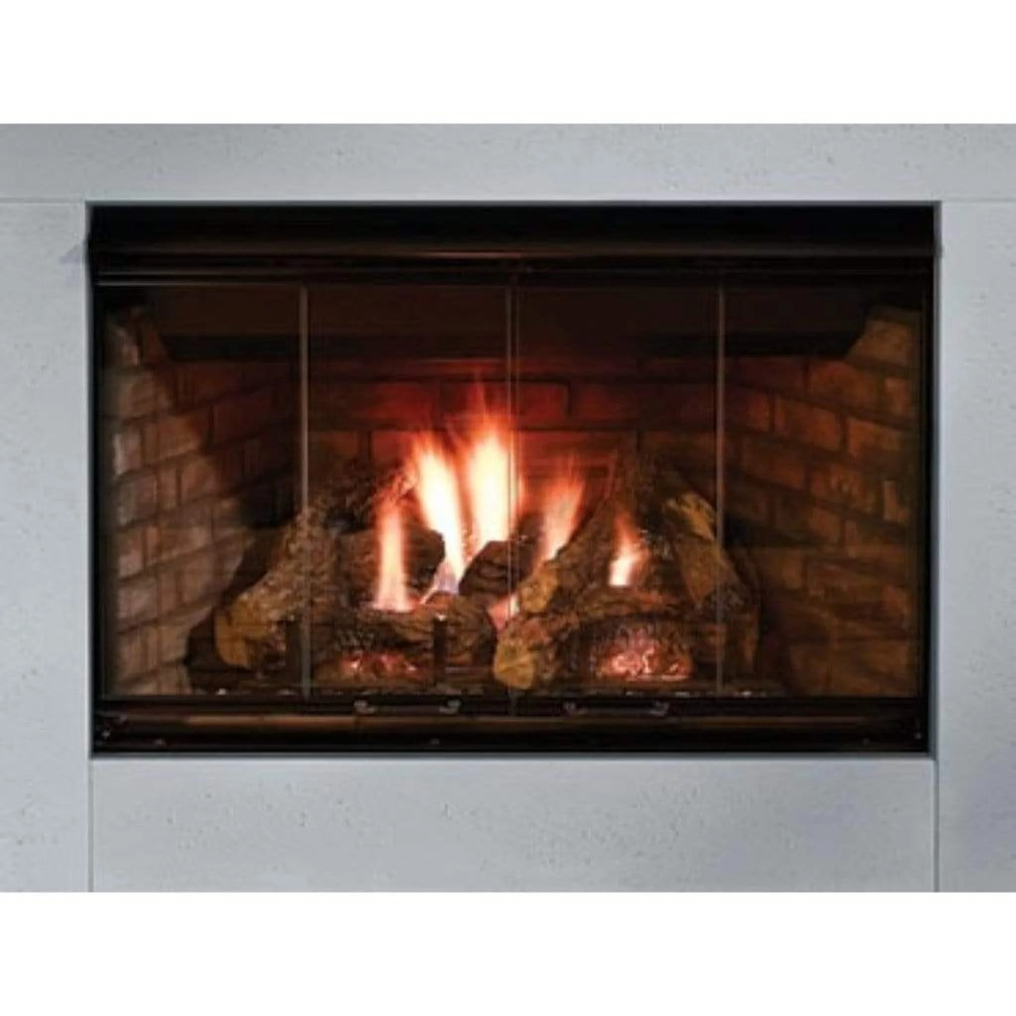 Majestic Reveal 36" Traditional Open Hearth B-Vent Natural Gas Fireplace With IntelliFire Ignition System and Traditional Refractory
