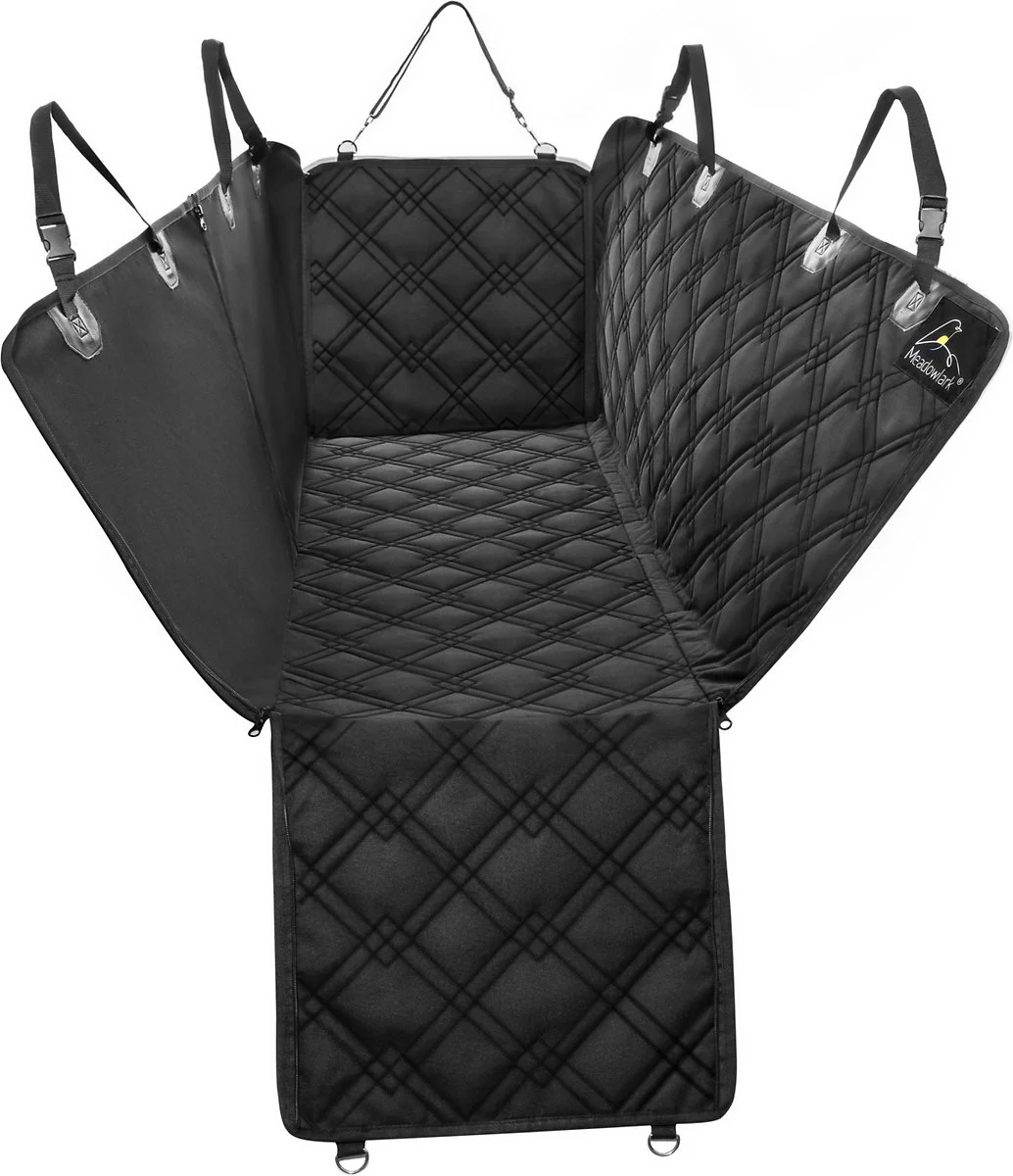 Meadowlark Dog Seat Cover, Dog Cover Car Seat Protector, Non-Slip, Dog Stuff, Anti Shock, Water Repellant, Pet Car Seat Cover for Dogs w/ Seat Belt & 2 Headrest Covers