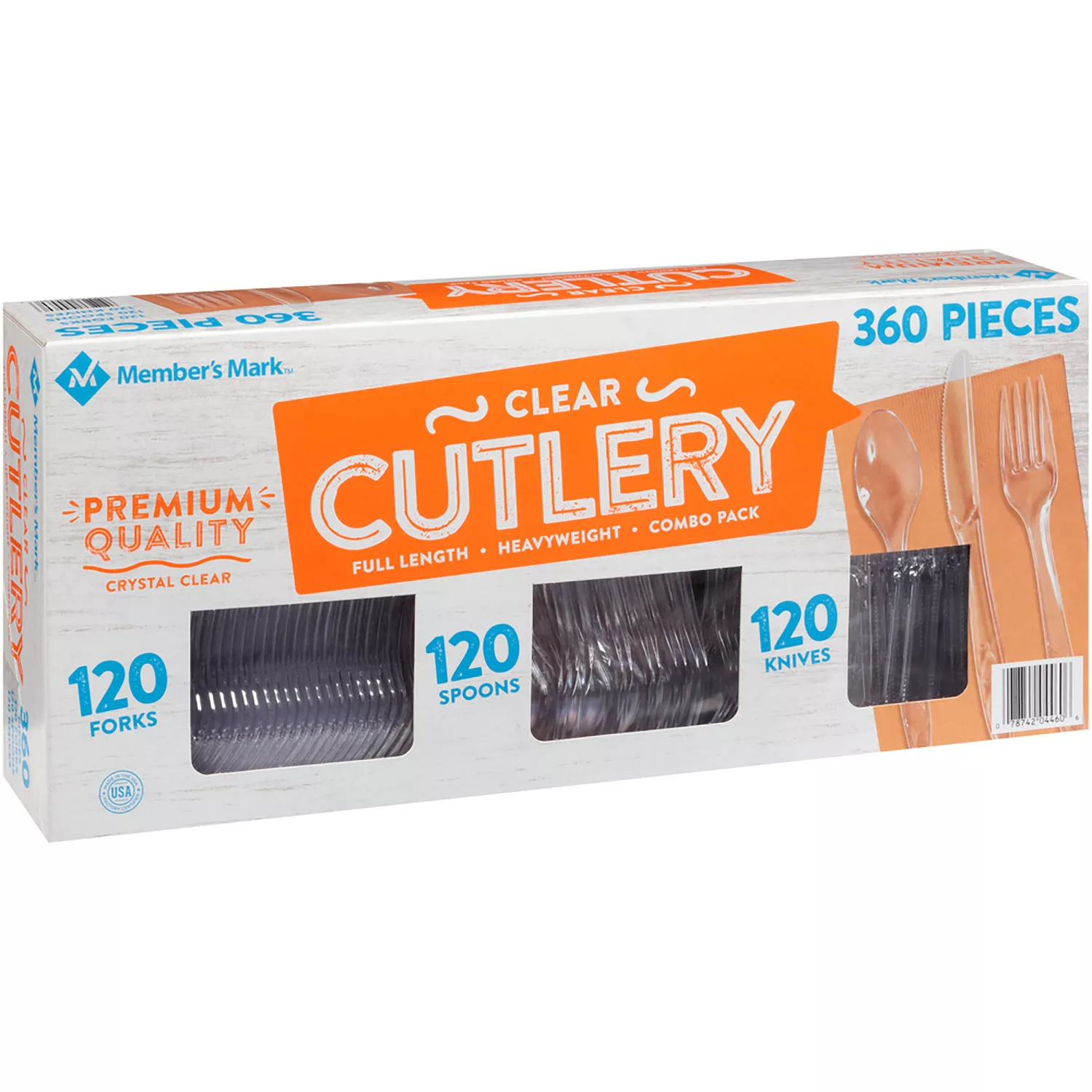 Member’s Mark Clear Cutlery Combo Pack, 360 Count