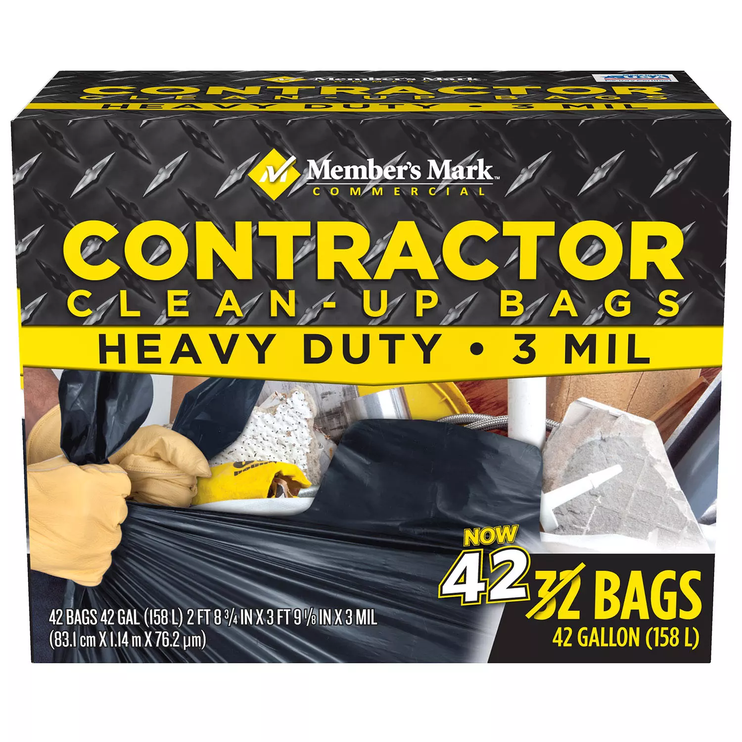 Member’s Mark Commercial Contractor Clean-Up Trash Bags (42 gal., 42 ct.)