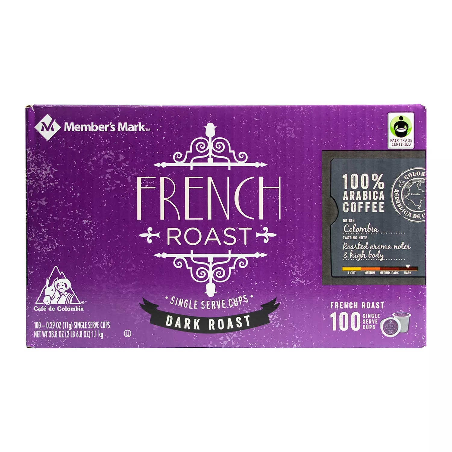 Member’s Mark French Roast Coffee 100 single-serve cups. A1