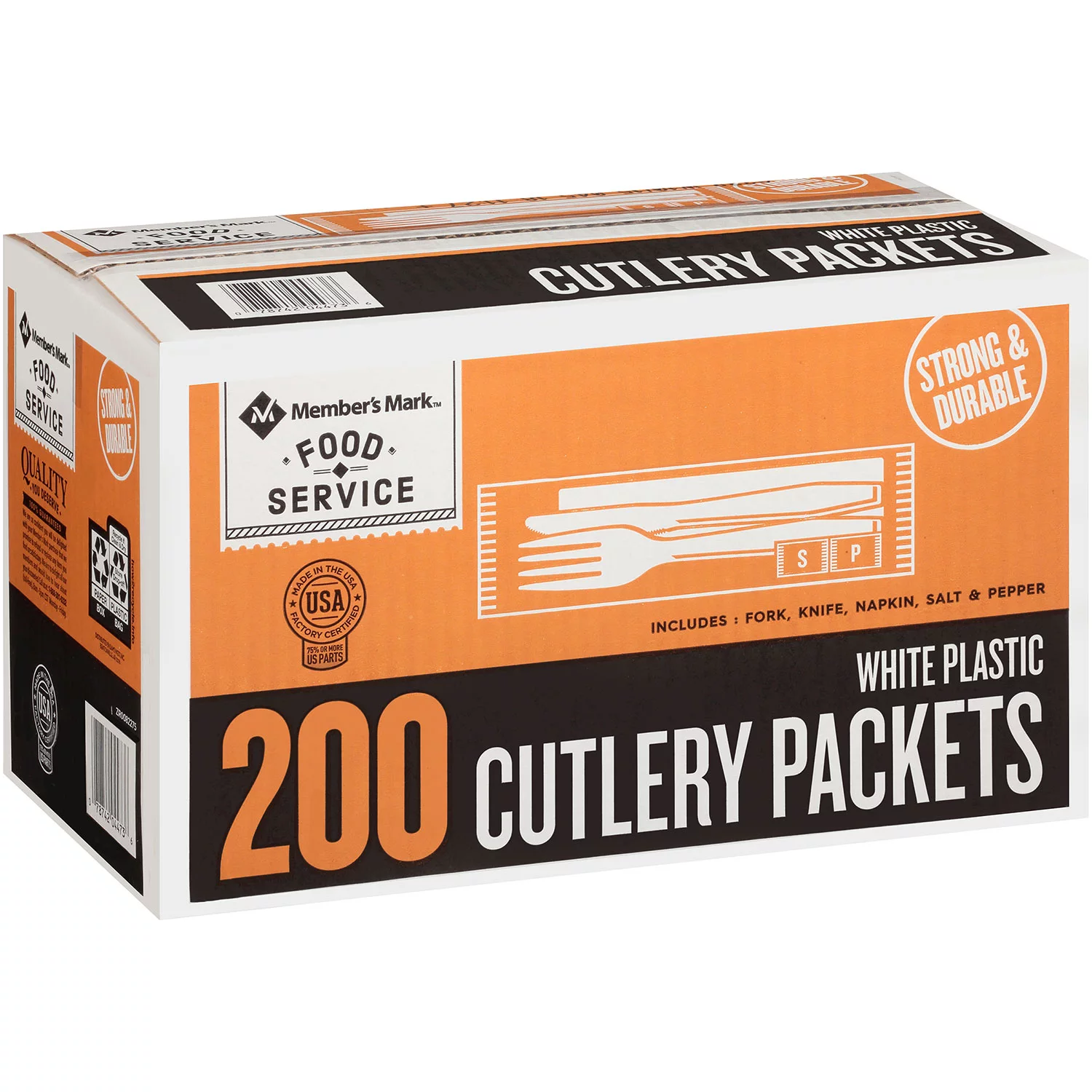 Member’s Mark White Plastic Cutlery Packets (200 ct)
