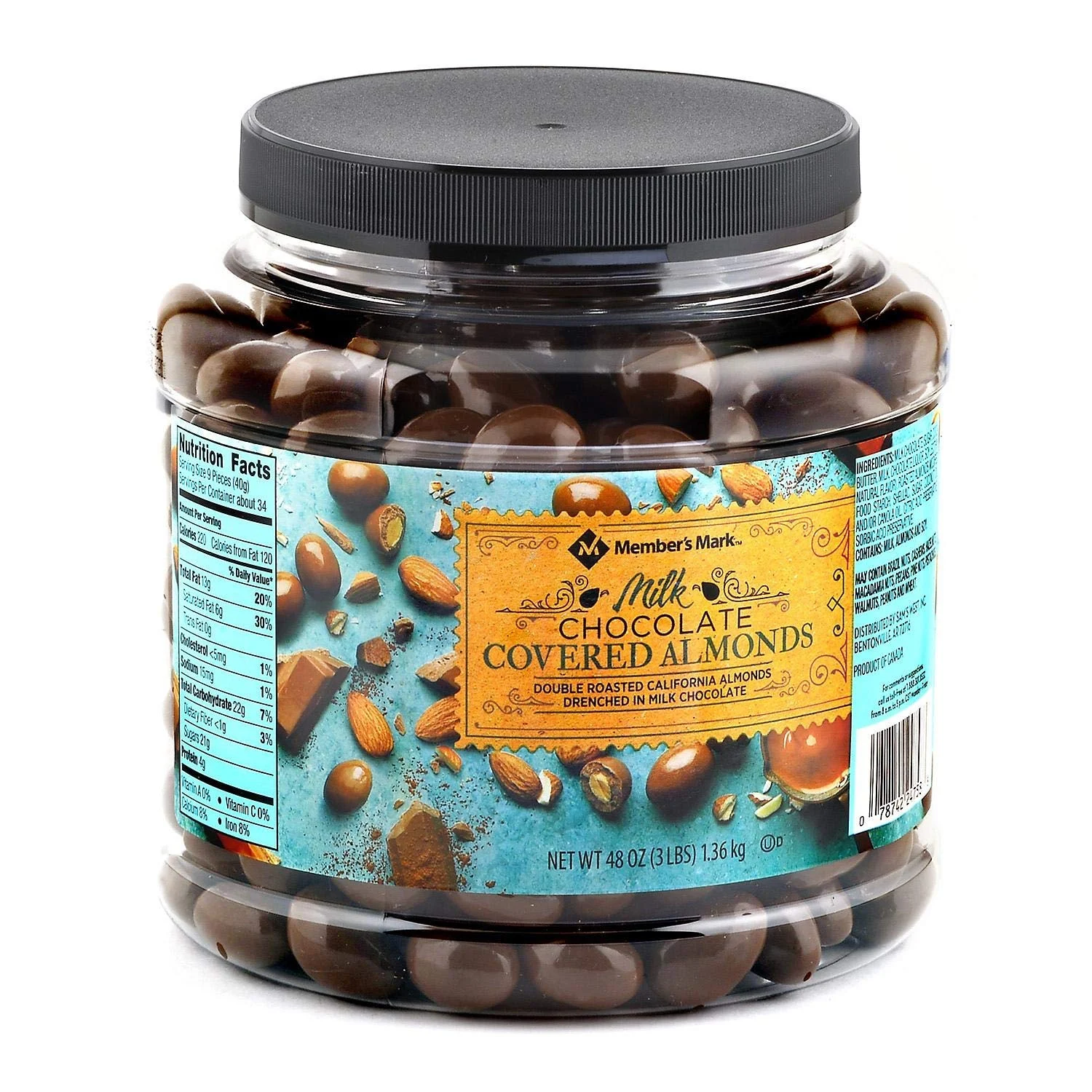 Milk Chocolate Covered Almonds -48 Oz – Members Mark