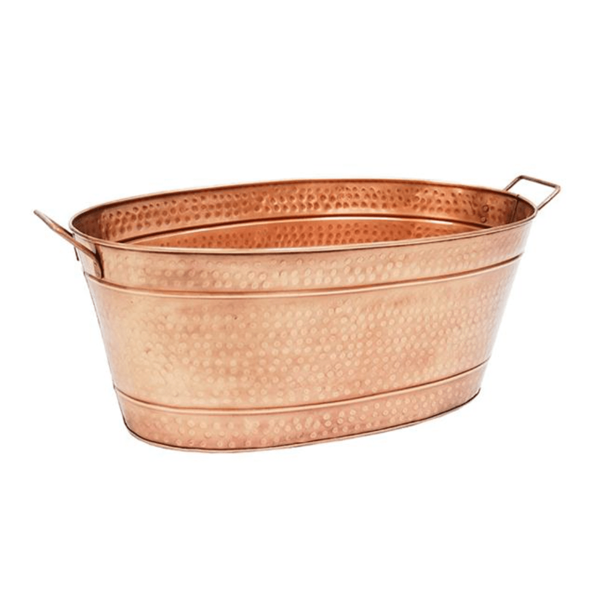 Minuteman Copper Oval Tub w/ Wrought Iron Handles