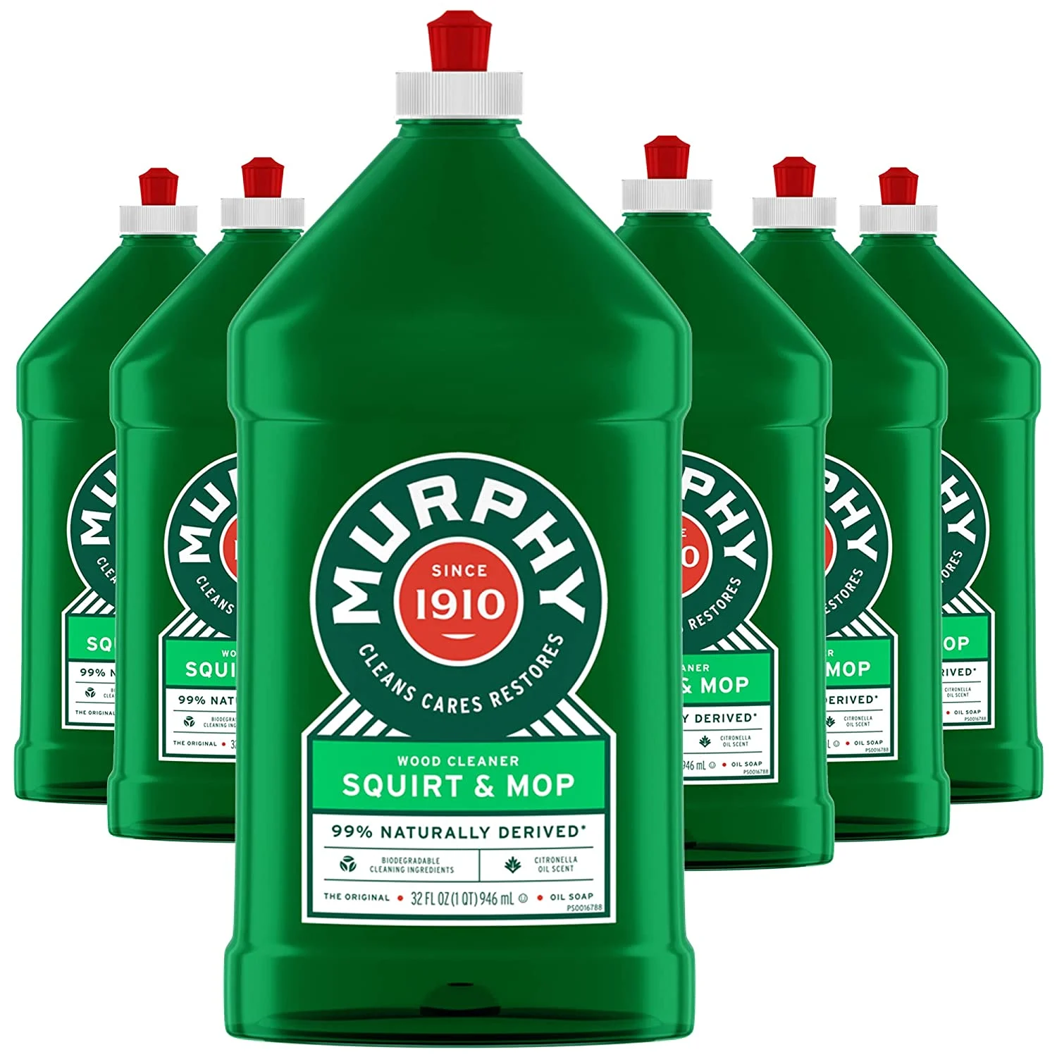 Murphy Oil Soap Squirt and Mop Floor Cleaner, 192 Oz (32 Oz, 6 Pack)