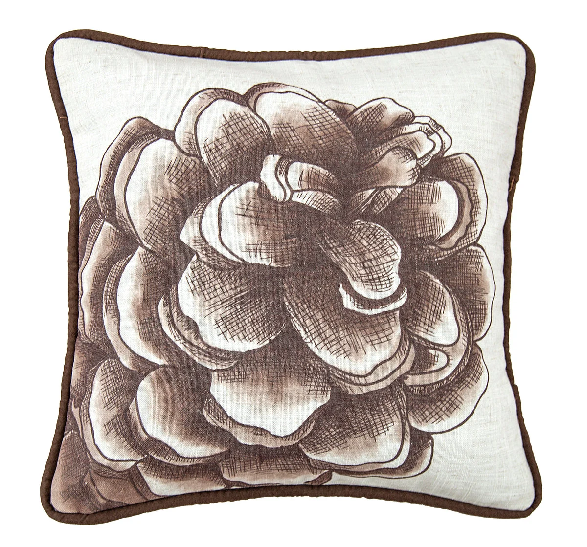 HiEnd Accents Water Print Pinecone Pillow