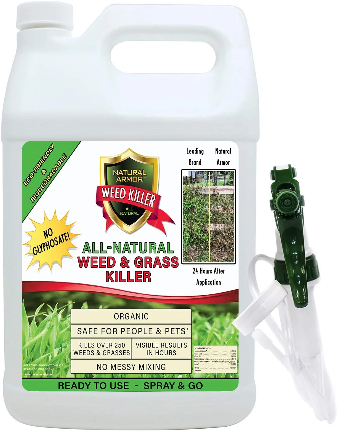 Natural Armor Weed and Grass Killer All, Natural Concentrated Formula (128 OZ. Gallon)