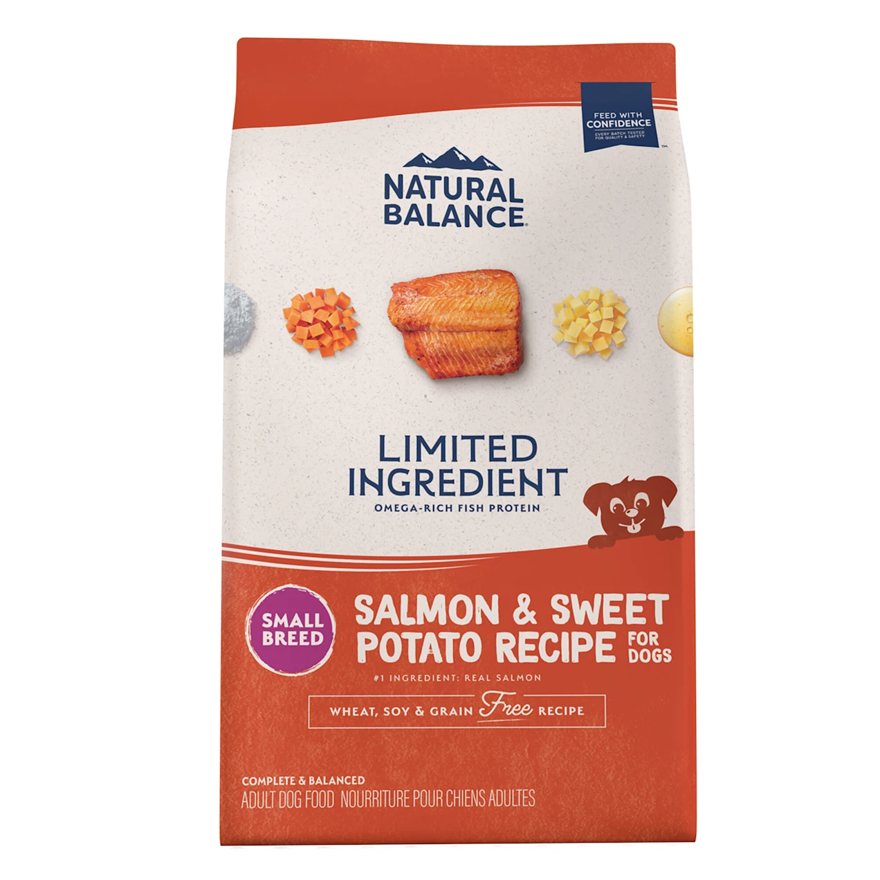 Natural Balance Limited Ingredient Diets Salmon & Sweet Potato Formula Small Breed Bites Dry Dog Food, 12 lbs.
