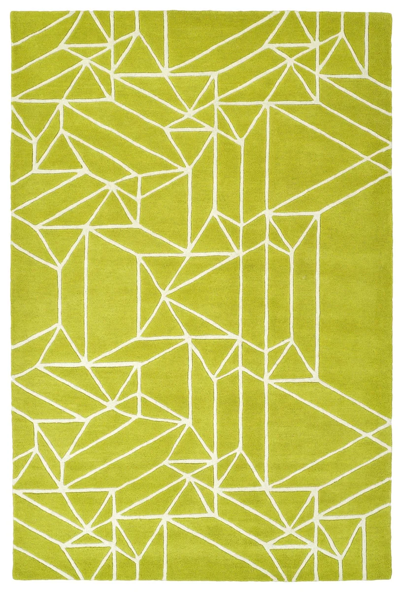 Kaleen Rugs Origami Collection ORG04-96 Lime Green Area Rug