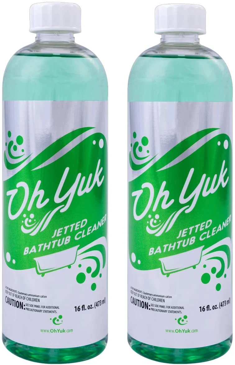Oh Yuk Jetted Bathtub Cleaner for Jacuzzis, Whirlpools 16 Ounce Bottles, 2 Pack