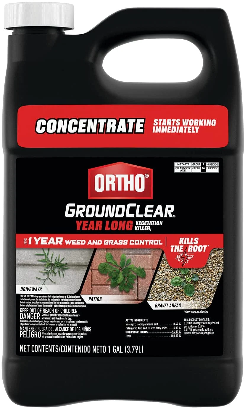 Ortho GroundClear Year Long Vegetation Killer1, Kills Weeds and Grasses, 1 gal.