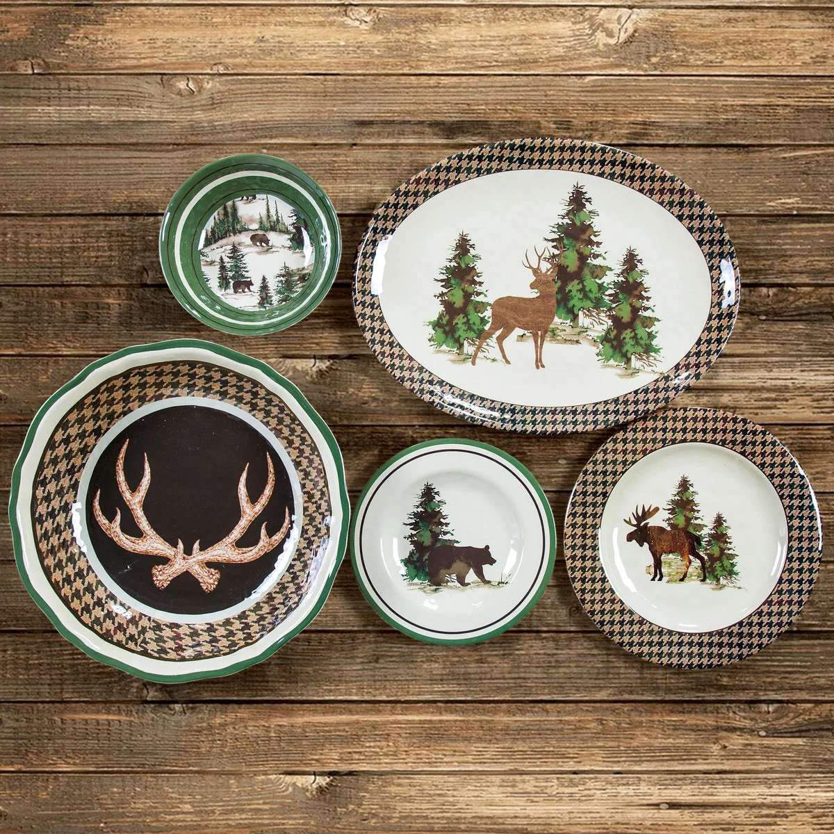 HiEnd Accents Joshua Melamine 14 Piece Set
