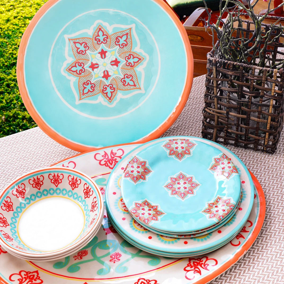 HiEnd Accents Western Melamine 10 Piece Set