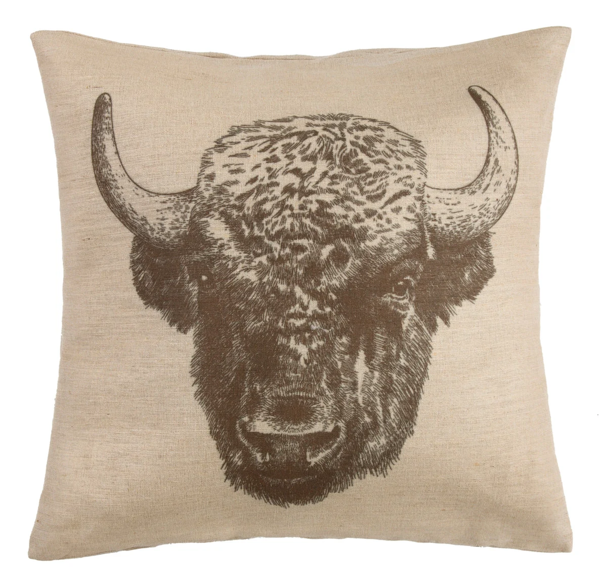HiEnd Accents Buffalo Burlap Pillow
