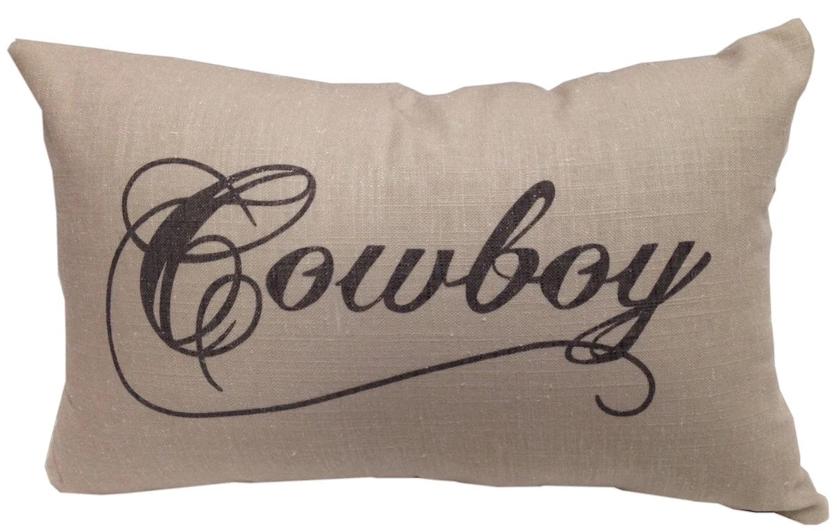 HiEnd Accents Cowboy Linen Pillow