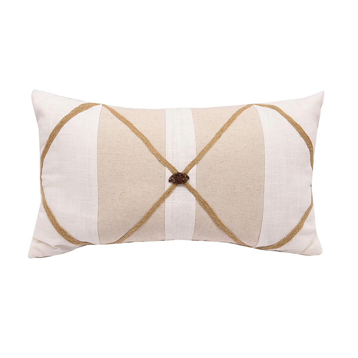 HiEnd Accents Linen Pillow w/button