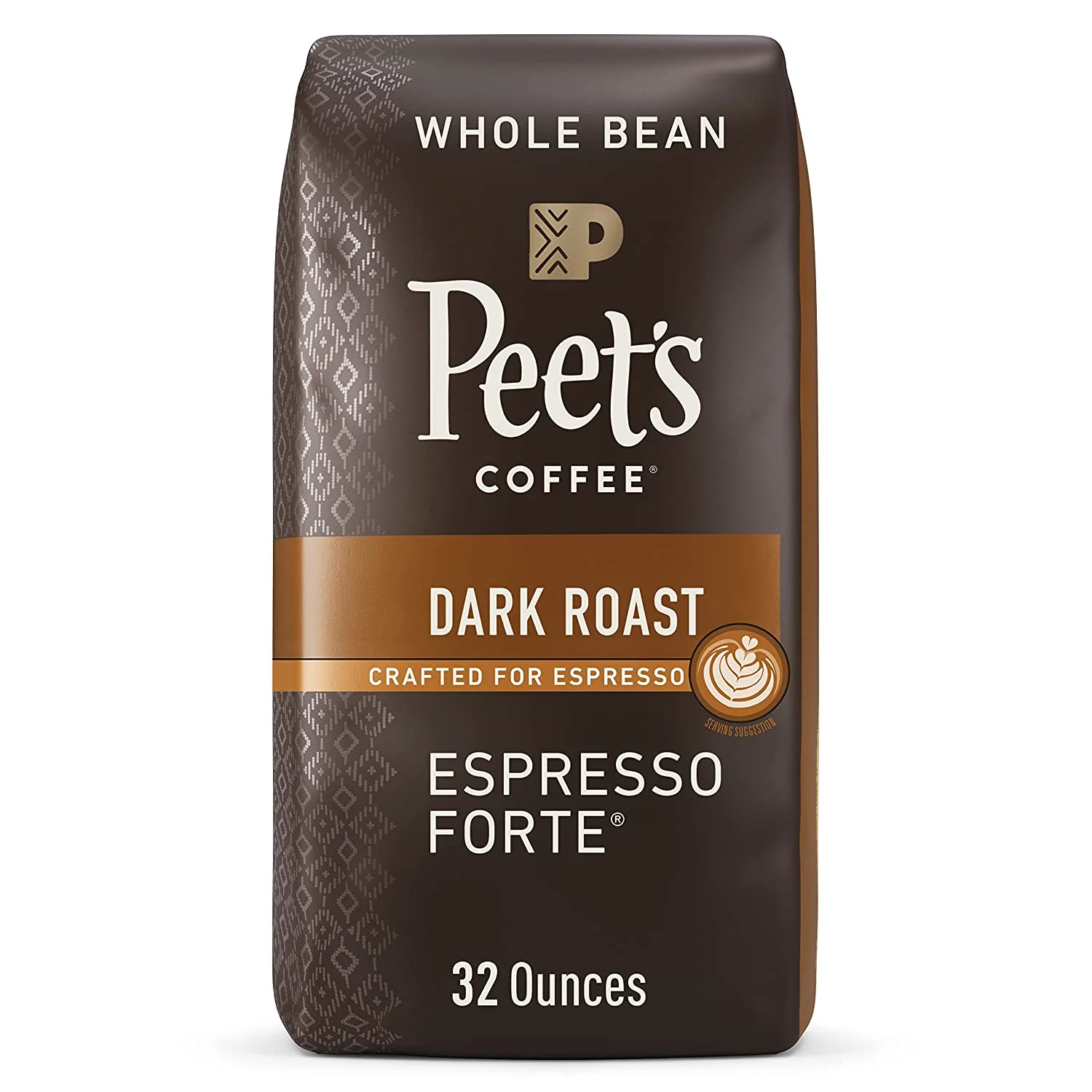 Peet’s Coffee, Dark Roast Whole Bean Coffee – Espresso Forte 32 Ounce Bag, Packaging May Vary