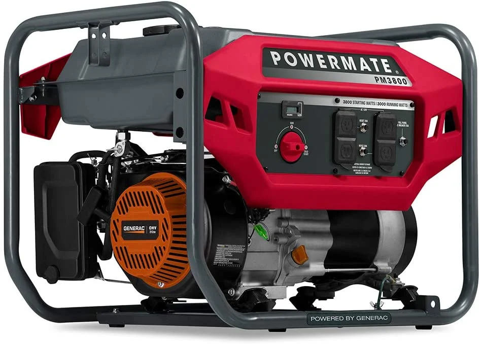 Powermate PM3800 49ST/CSA P0081100 Gas Generator 3800 Watt 49 ST, Red, Black