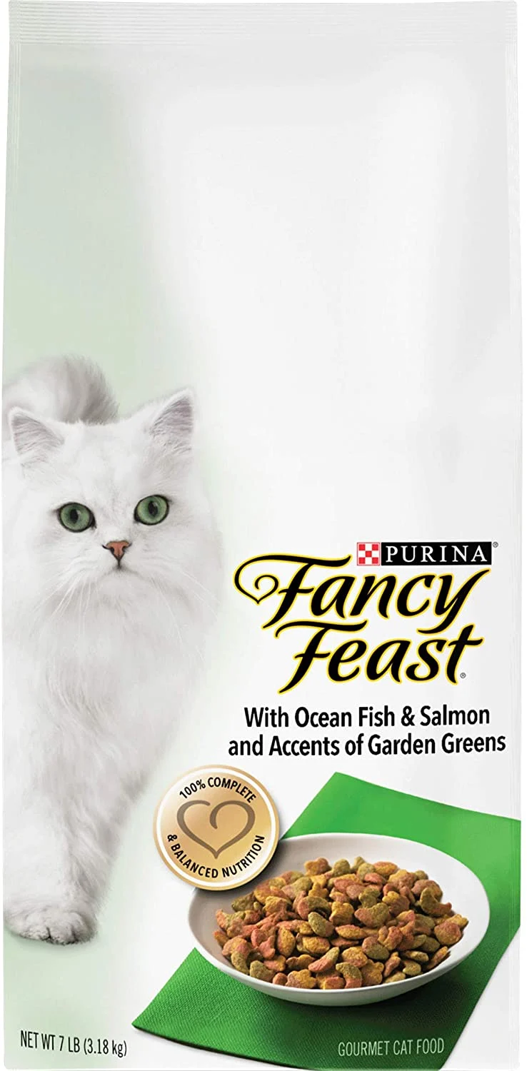 Purina Fancy Feast Dry Cat Food, With Ocean Fish & Salmon – 7 lb. Bag
