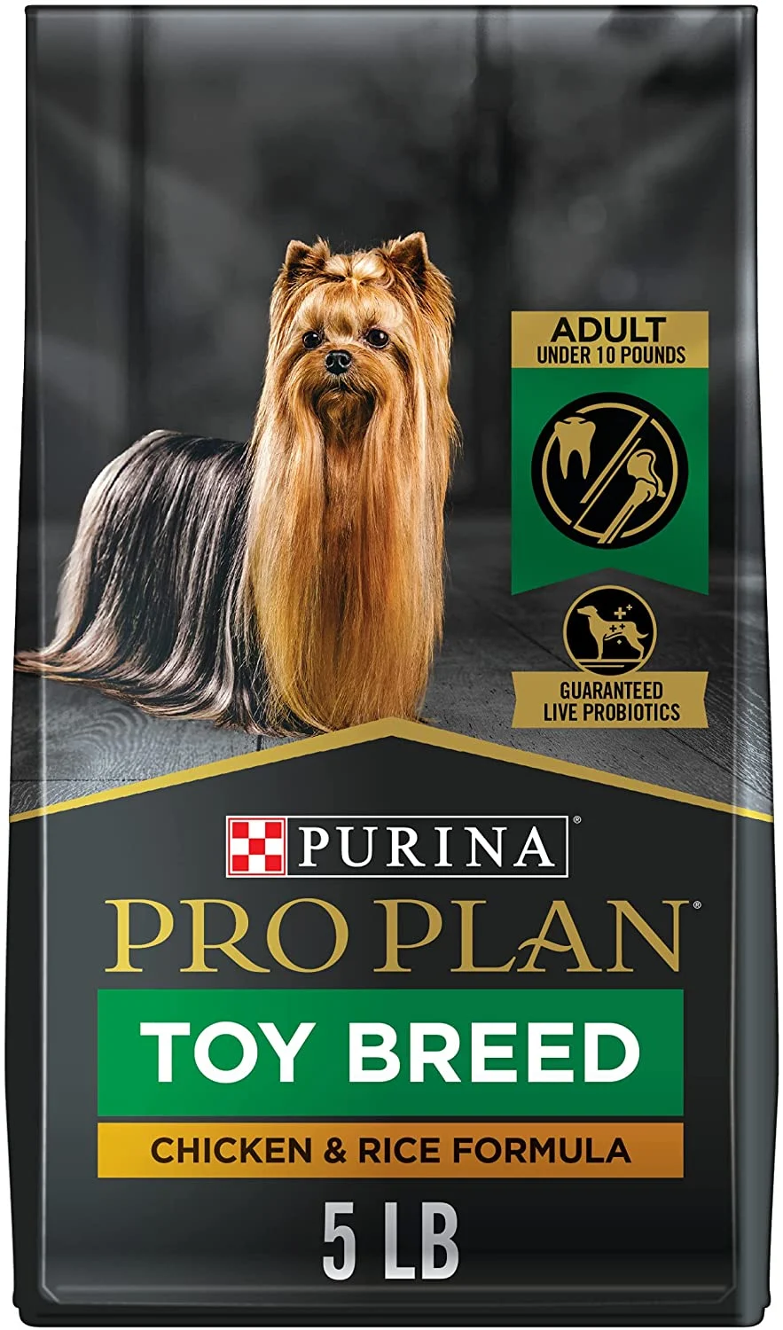 Purina Pro Plan Toy Breed Dry Dog Food With Probiotics for Dogs, Chicken and Rice Formula – 5 lb. Bag