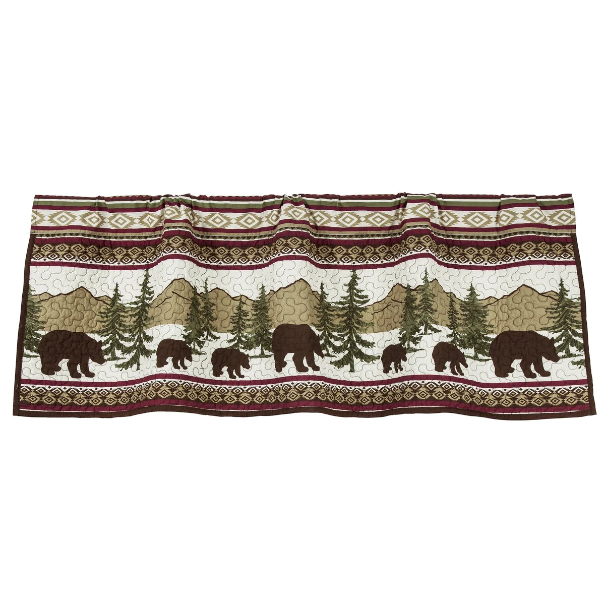 HiEnd Accents Bear Trail Quilted Valance