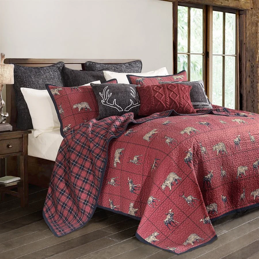 HiEnd Accents Woodland Plaid Quilt Set