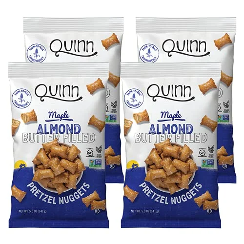 Quinn Maple Almond Butter Filled Pretzel Nuggets, 5oz Bags, 4 Count