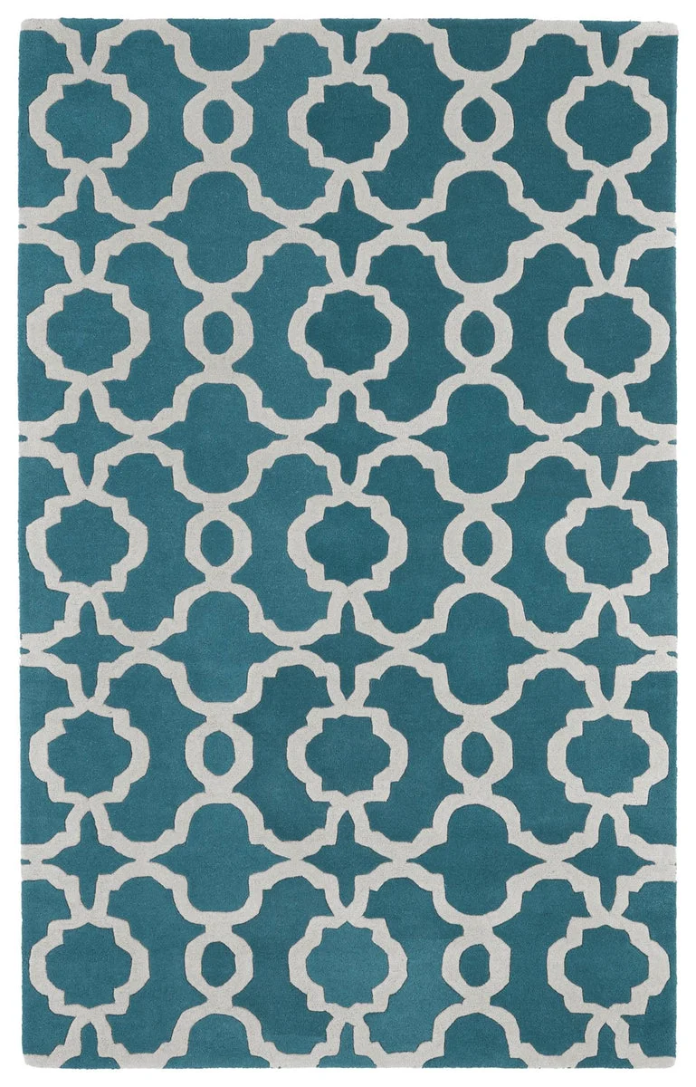 Kaleen Rugs Tara Square REV03-91 Teal Area Rug