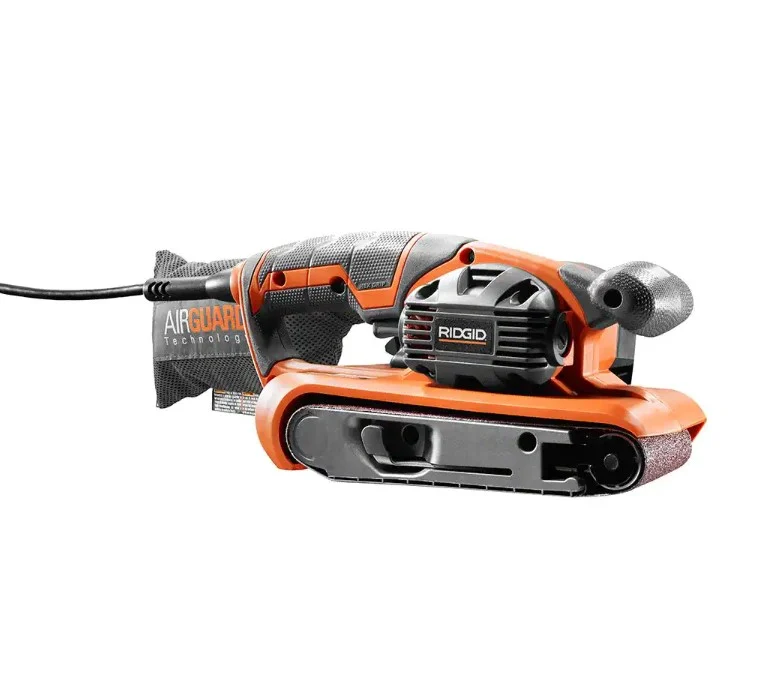 RIDGID R27401 6.5 Amp Corded 3 in. x 18 in. Heavy-Duty Variable Speed Belt Sander with AIRGUARD Technology