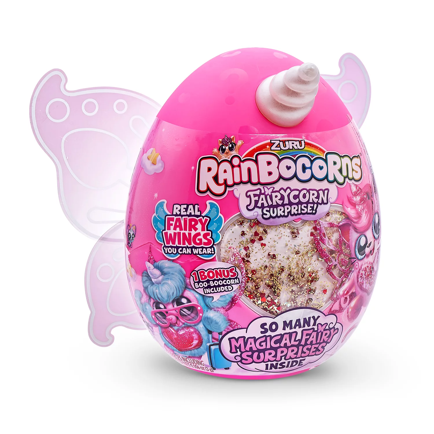 Rainbocorns Fairycorn Surprise (Kitty) by ZURU 11″ Collectible Plush Stuffed Animal – Ultimate Surprise Egg, Wearable Fairy Wings, Unicorn Slime, Sparkle Sequin Heart, Ages 3+ for Girls, Children