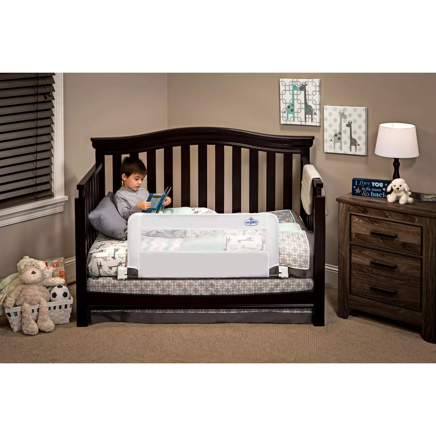 Regalo Swing Down Convertible Crib Rail, 33″