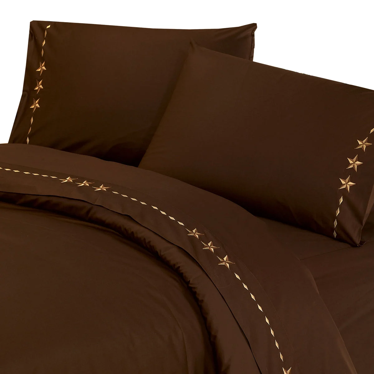 HiEnd Accents Embroidered Star Sheet Set, King
