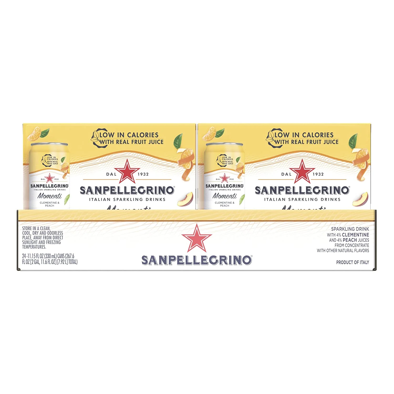 San Pellegrino Momenti Clementine and Peach Flavored Sparkling Drinks