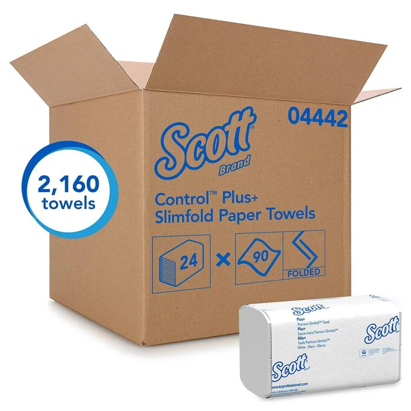 Scott Control Hand Towels Slimfold, White, 24 Packs , 90 Count