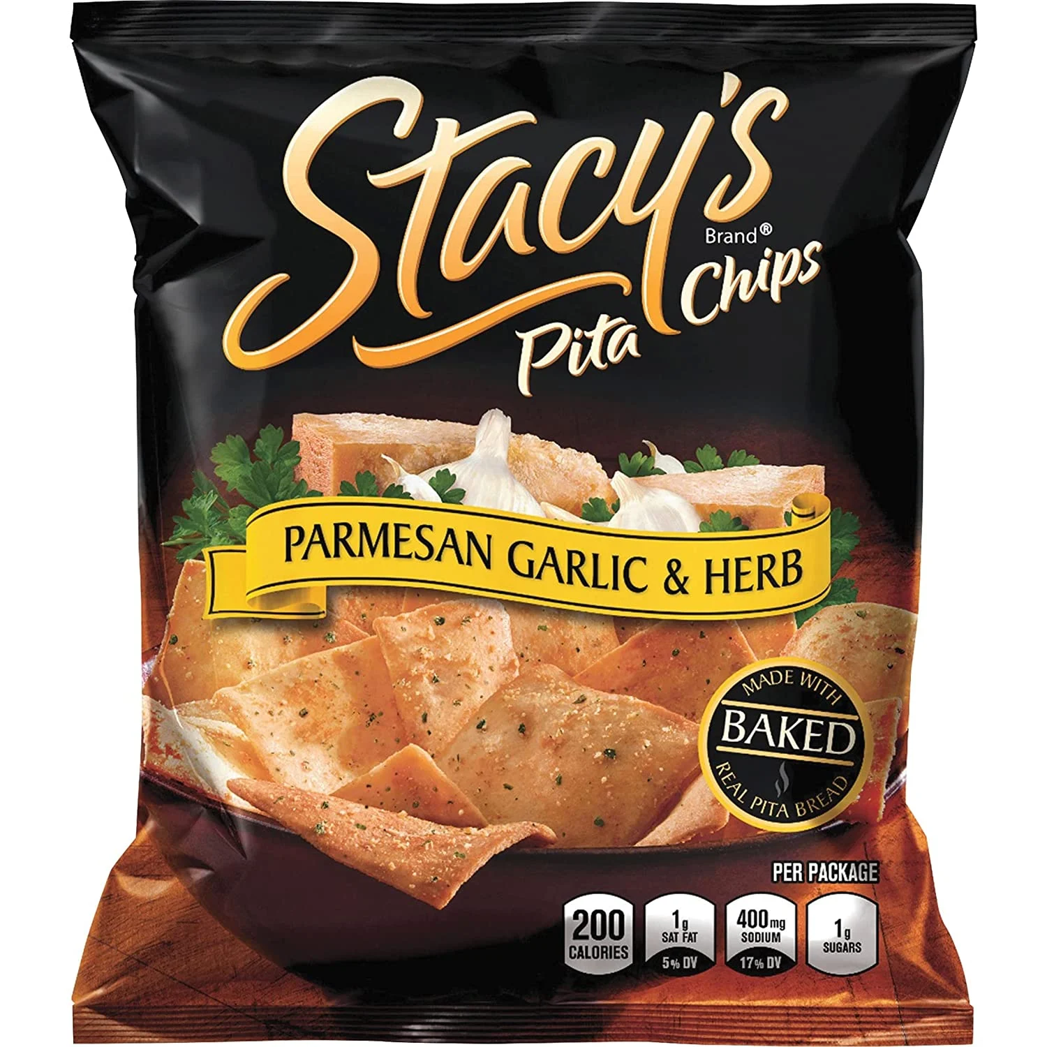 Stacy’s Parmesan Garlic & Herb Flavored Pita Chips, 1.5 Ounce Bags (Pack of 24)
