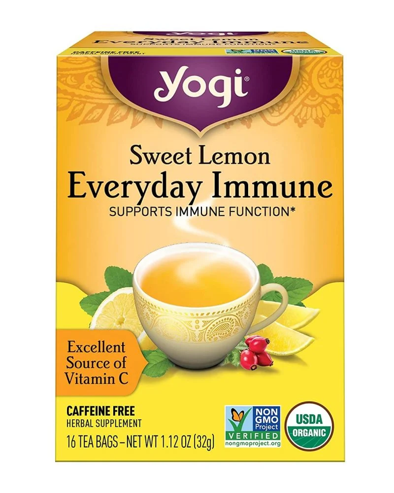 Yogi Tea, Sweet Lemon Everyday Immune, 4 Pack, 64 Tea Bags