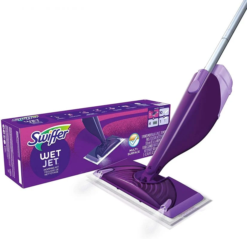 Swiffer WetJet Hardwood and Floor Spray Mop Cleaner Starter Kit, 1 Power Mop