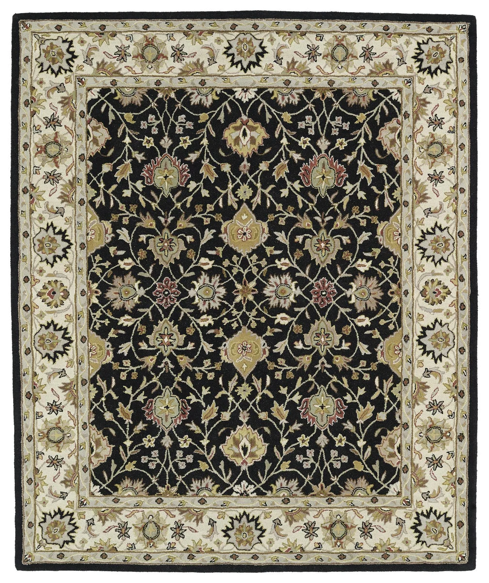Kaleen Rugs Taj Collection TAJ13-02 Black Area Rug