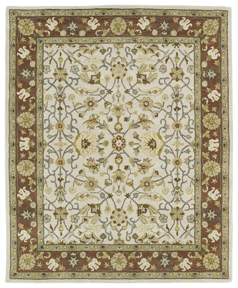 Kaleen Rugs Taj Collection TAJ15-01 Ivory Area Rug