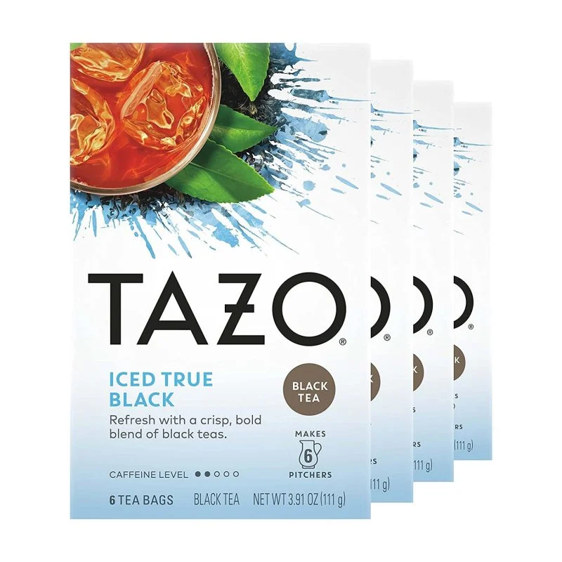Tazo Tea Bag, Iced True Black, 6 ct, 4 Pack