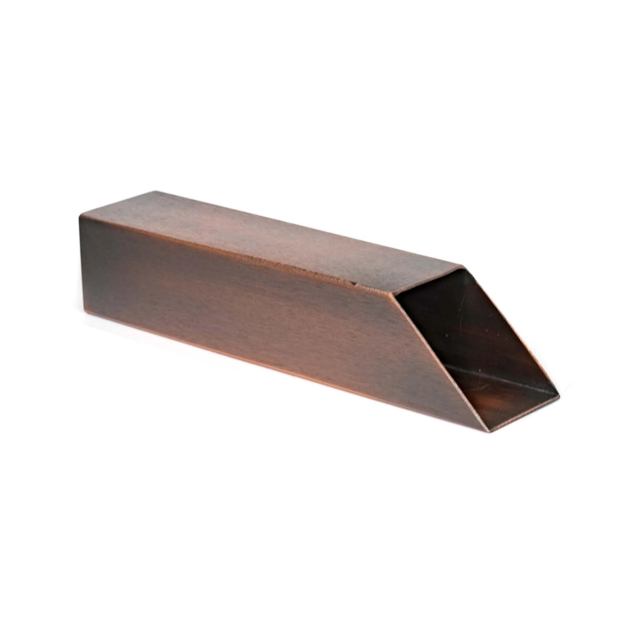 The Outdoor Plus 12" Stainless Steel Angled Mini Scupper with Open Back