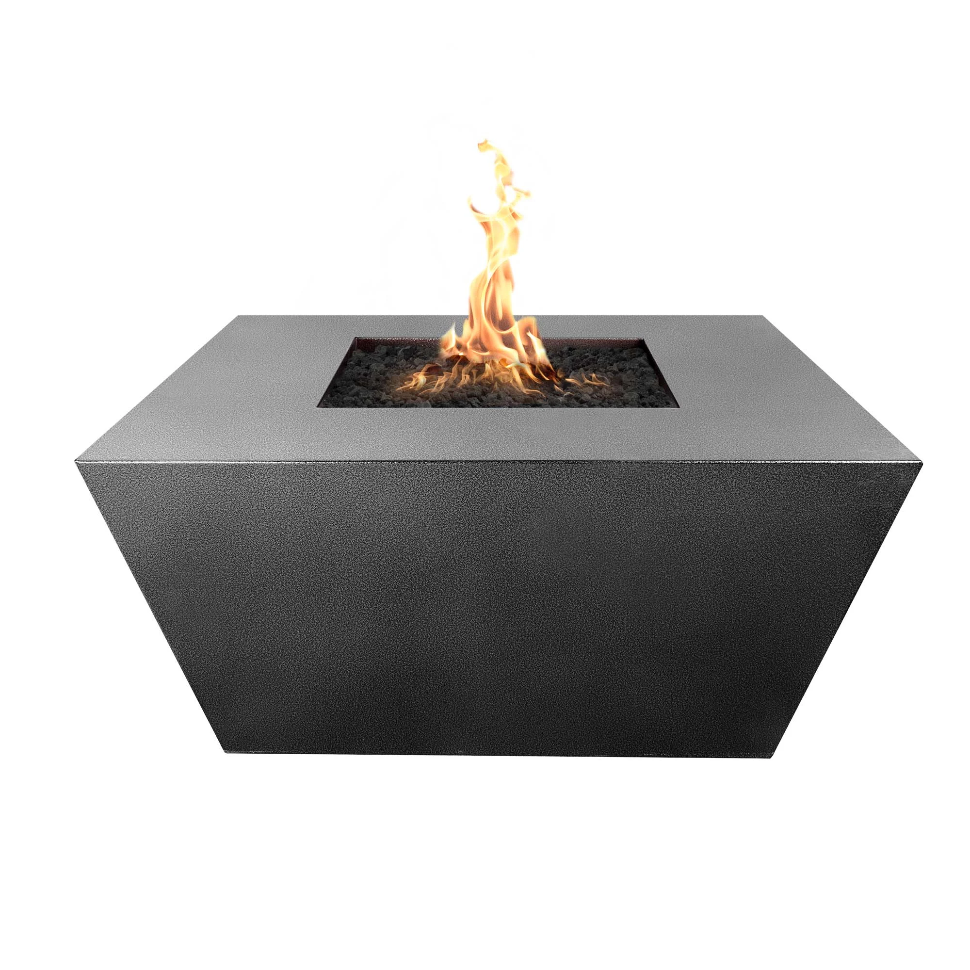 The Outdoor Plus Square Redan 48" Stainless Steel Natural Gas Fire Pit with 110V Electronic Ignition