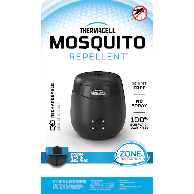 Thermacell Rechargeable Charcoal Mosquito RepellerAll Purpose Outdoor Device