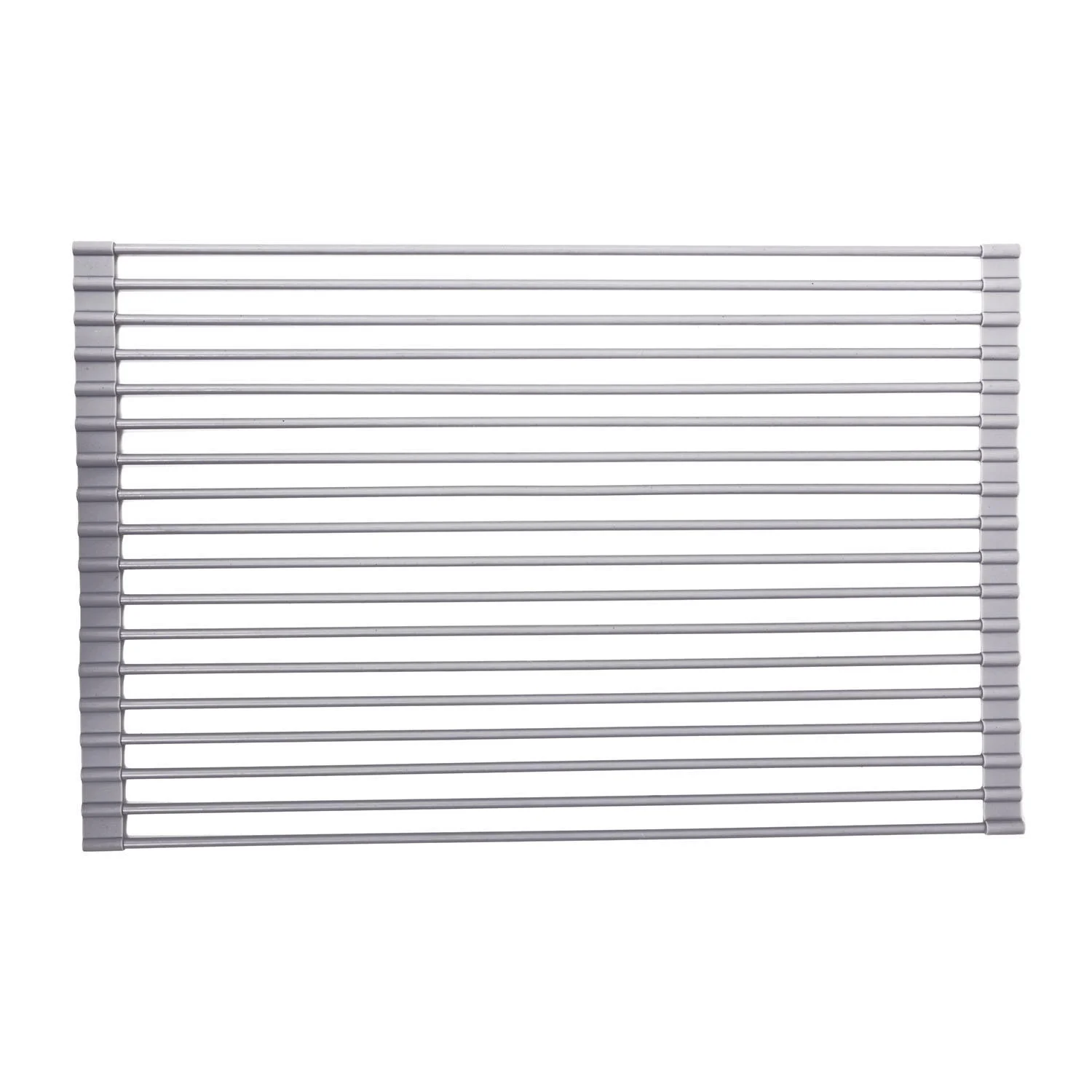 True & Tidy, Multi-Purpose Over The Sink Roll-Up Drying Rack, DR-881, Gray