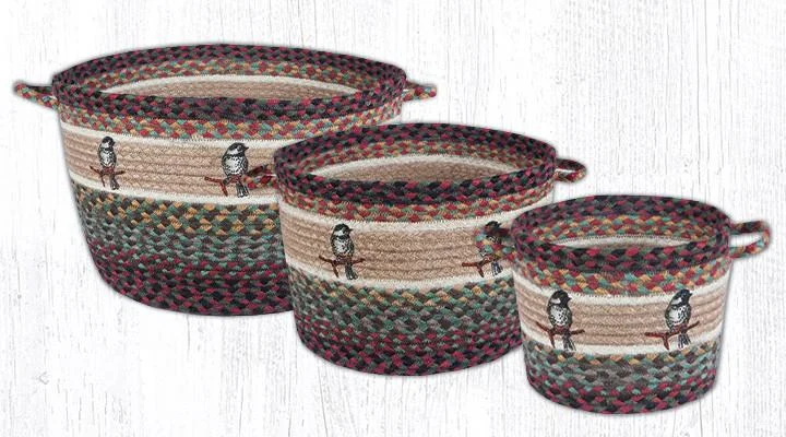 Earth Rugs UBP-81 Chickadee Printed Utility Basket 9``x7``