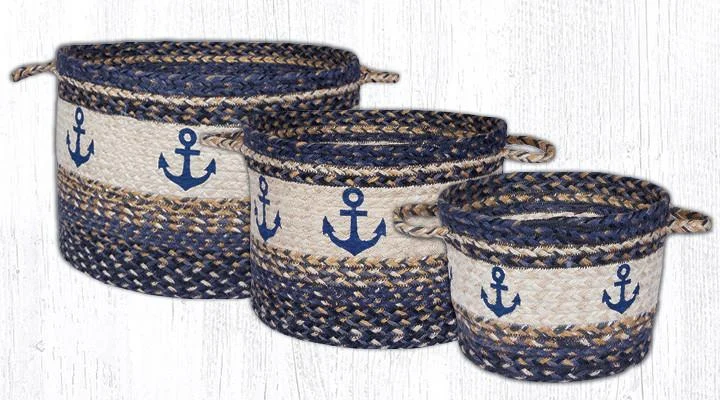 Earth Rugs UBP 9-525 Anchor Printed Utility Basket 9``x7``