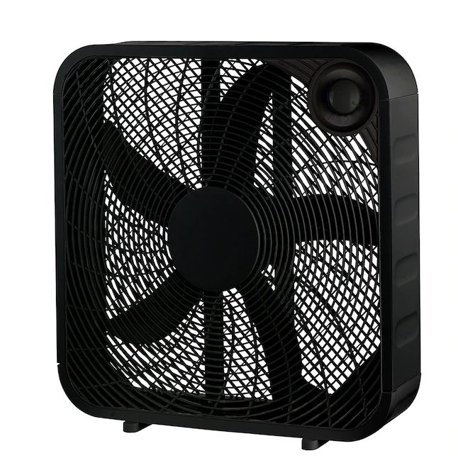 Utilitech 20-in 3-Speed Box Fan, Black